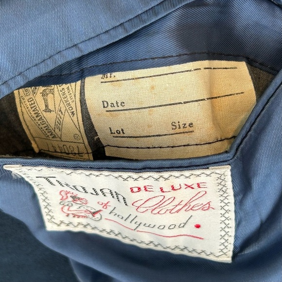 Vintage Trojan Deluxe Clothes Of Hollywood Blue 2 Button Blazer Men’s Sz L/44 - Picture 5 of 8